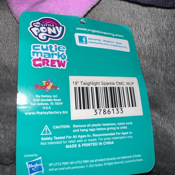 My Little Pony Cutie Mark Crew TWILIGHT SPARKLE 19” Jumbo Plush Hasbro MLP NWT - Picture 6 of 10